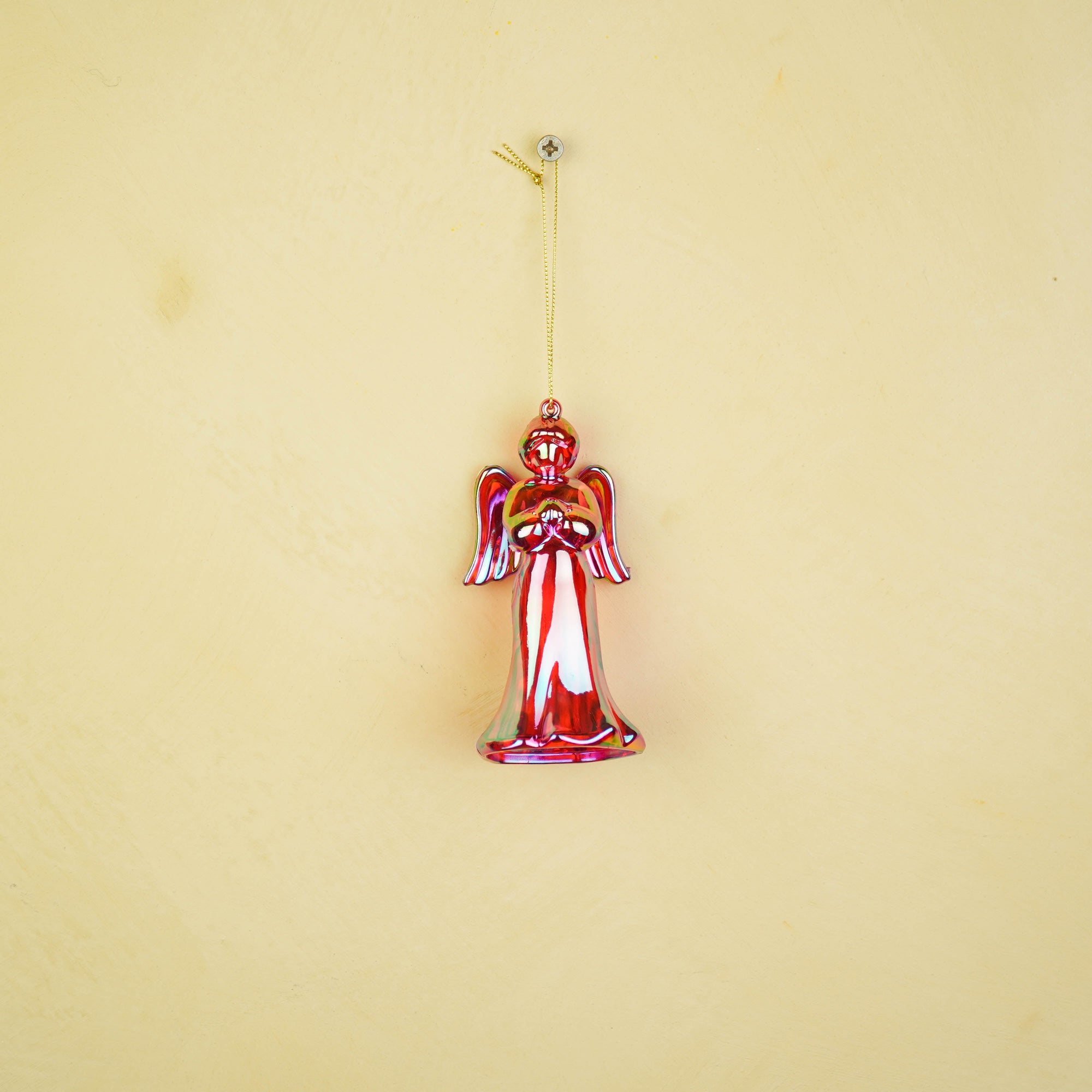 HOUSEVITAMIN DECORATIEVE ENGEL KUNSTSTOF ROOD 11 CM