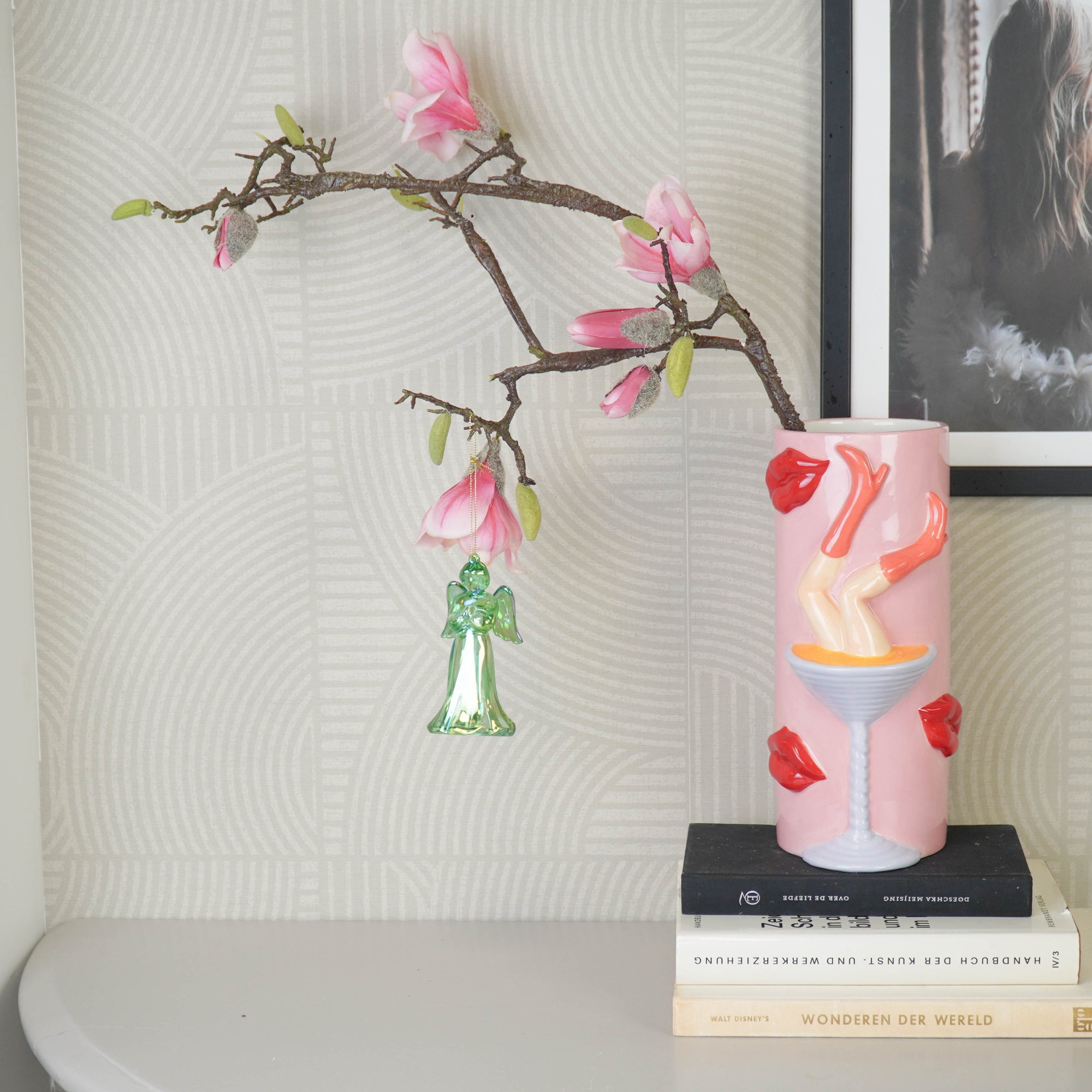 HOUSEVITAMIN DECORATIEVE ENGEL KUNSTSTOF GROEN 11 CM