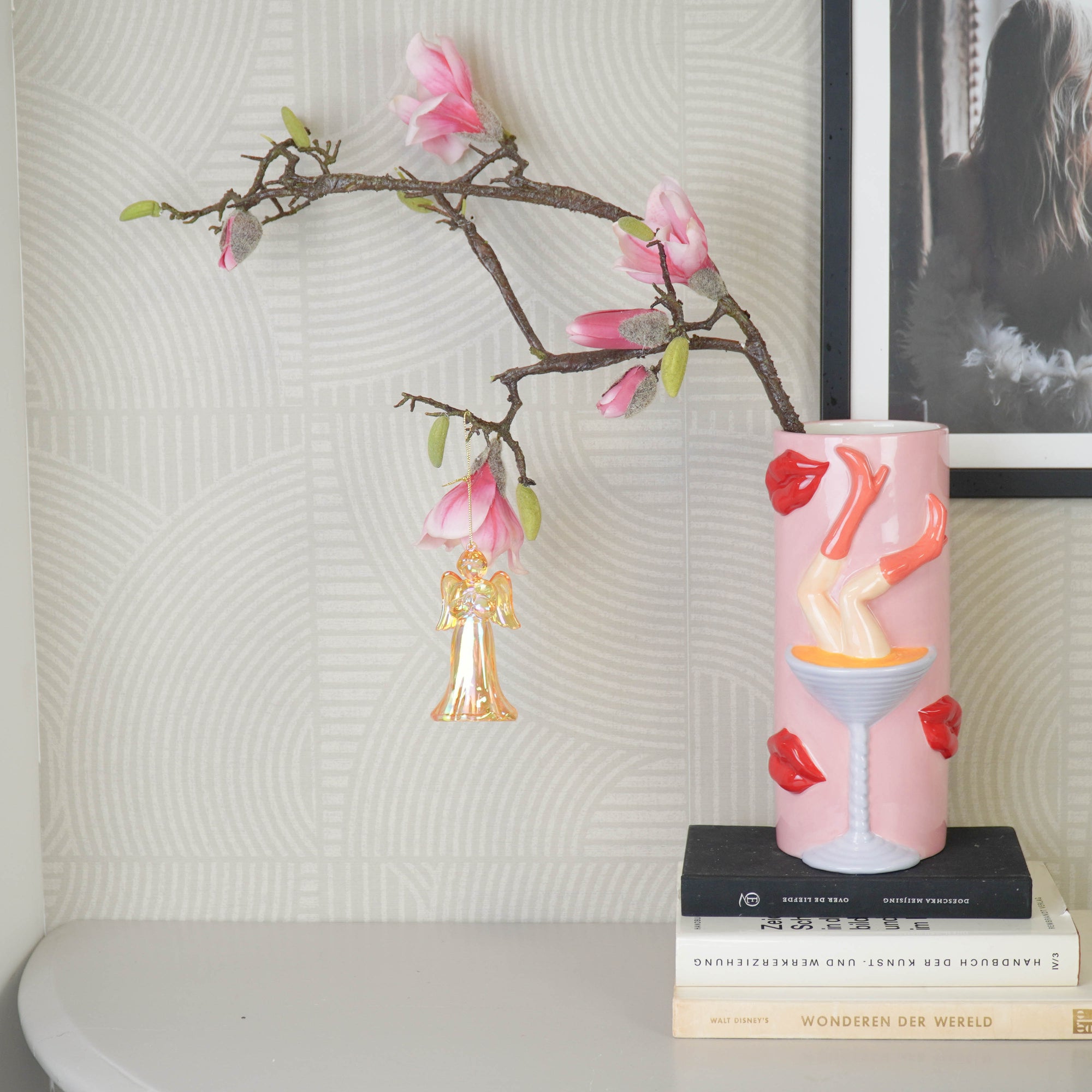 HOUSEVITAMIN DECORATIEF ENGELORNAMENT KUNSTSTOF GEEL 11 CM