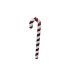 HOUSEVITAMIN DECORATIEVE ZUURSTOK POLYSTYREEN/GLITTER ROOD/WIT 42 CM