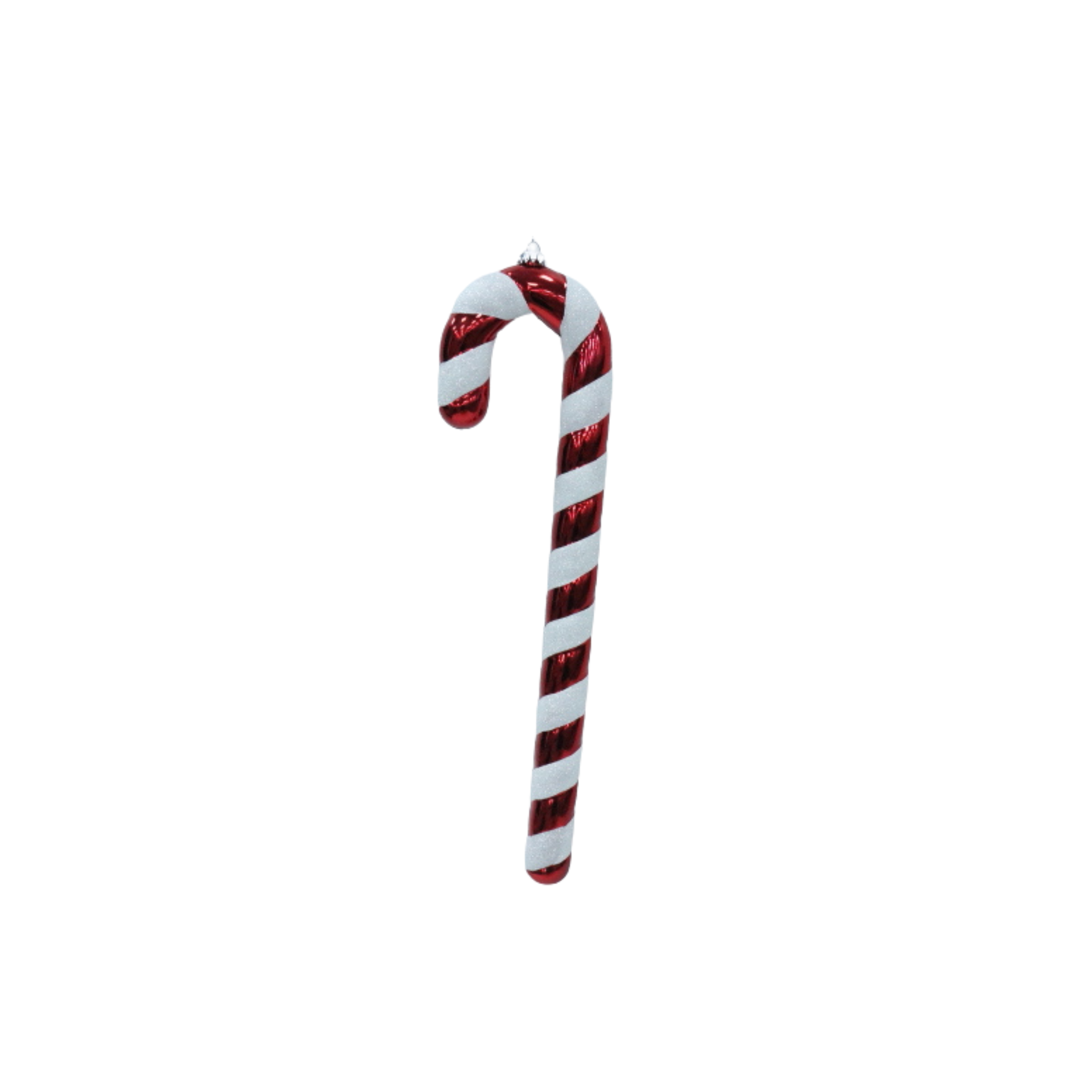 HOUSEVITAMIN DECORATIEVE ZUURSTOK POLYSTYREEN/GLITTER ROOD/WIT 42 CM