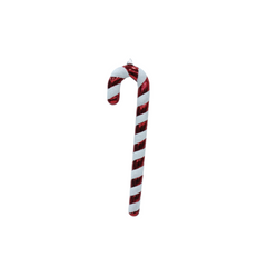 HOUSEVITAMIN DECORATIEVE ZUURSTOK POLYSTYREEN/GLITTER ROOD/WIT 42 CM