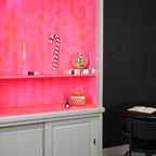 HOUSEVITAMIN DECORATIEVE ZUURSTOK POLYSTYREEN/GLITTER ROOD/WIT 42 CM