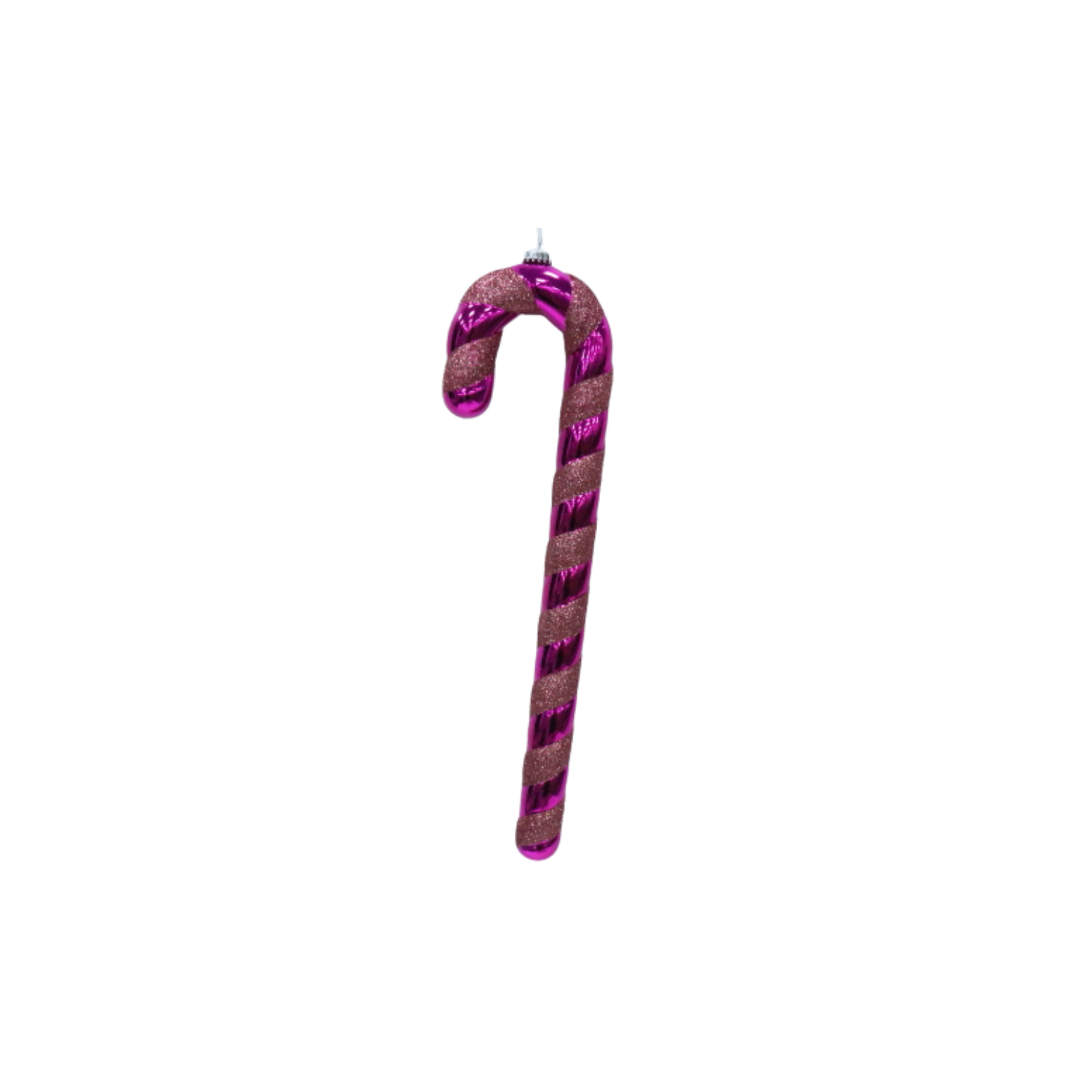HOUSEVITAMIN DECORATIEVE ZUURSTOK POLYSTYREEN/GLITTER ROOD/ROZE 42 CM