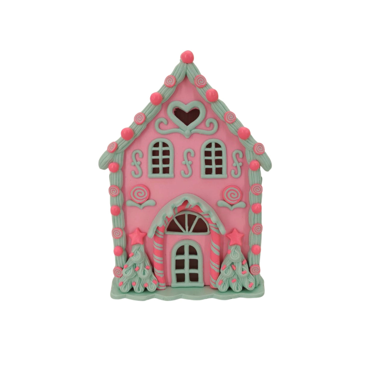 HOUSEVITAMIN LED SNOEPHUISJE POLYRESIN ROZE 13 × 13 × 18,5 CM
