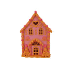 HOUSEVITAMIN LED CANDY HOUSE POLYRESIN ROZE/ORANJE 18,5 CM