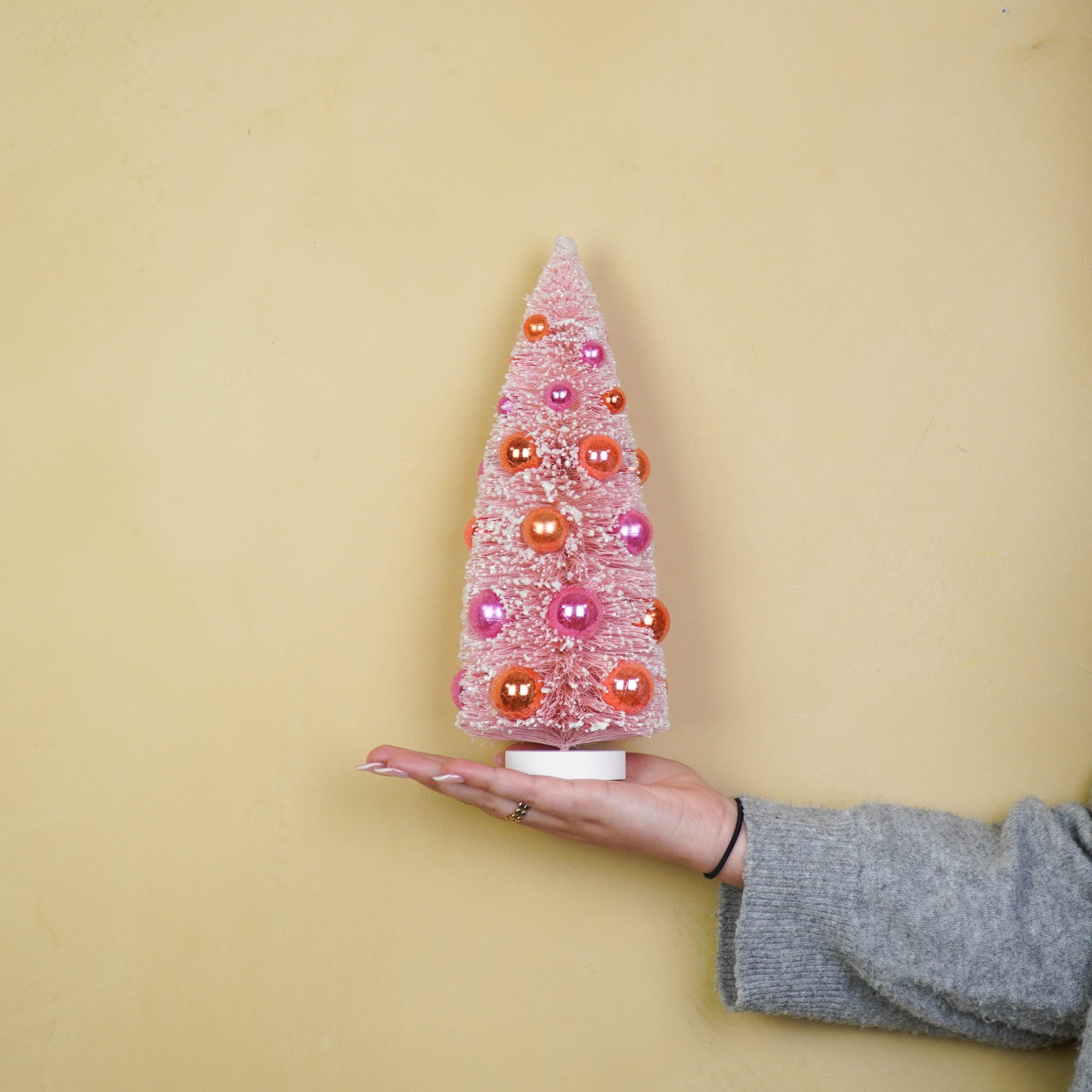 HOUSEVITAMIN DECORATIEVE KERSTBOOM SISAL/KUNSTSTOF ROZE 31 CM