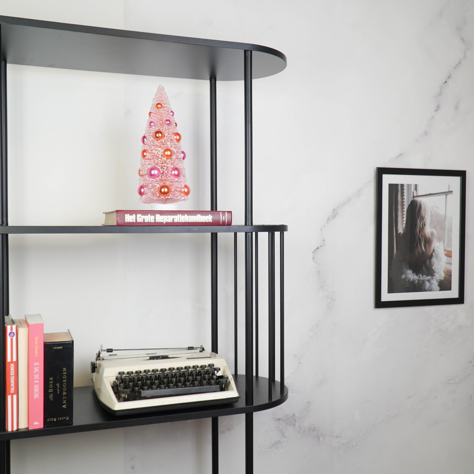HOUSEVITAMIN DECORATIEVE KERSTBOOM SISAL/KUNSTSTOF ROZE 31 CM