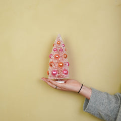 HOUSEVITAMIN DECORATIEVE KERSTBOOM SISAL/KUNSTSTOF ROZE 23 CM