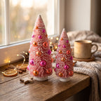 HOUSEVITAMIN DECORATIEVE KERSTBOOM SISAL/KUNSTSTOF ROZE 23 CM