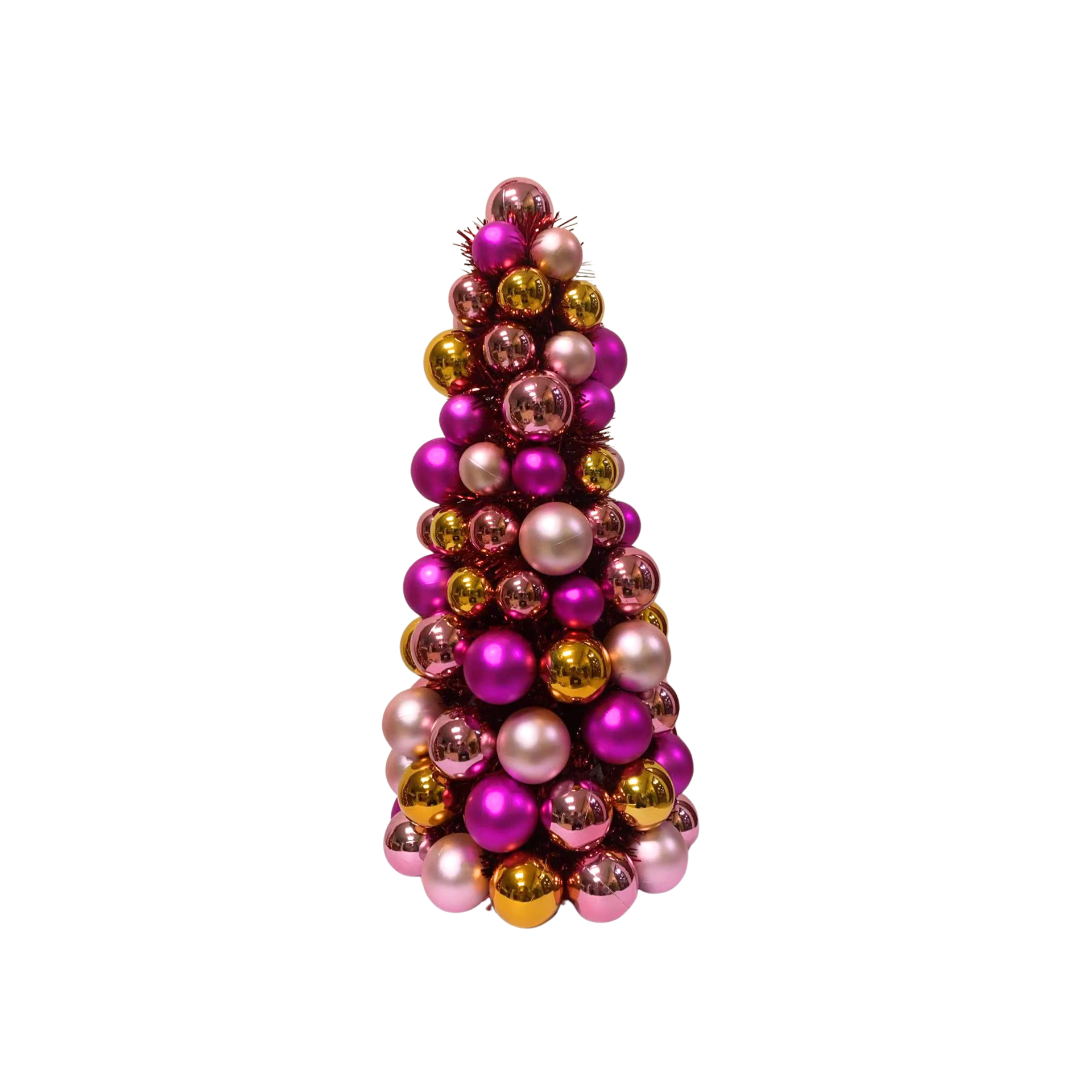HOUSEVITAMIN DECORATIEVE KERSTBOOM KUNSTSTOF ROZE/ORANJE 41 CM