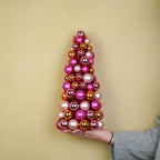 HOUSEVITAMIN DECORATIEVE KERSTBOOM KUNSTSTOF ROZE/ORANJE 41 CM