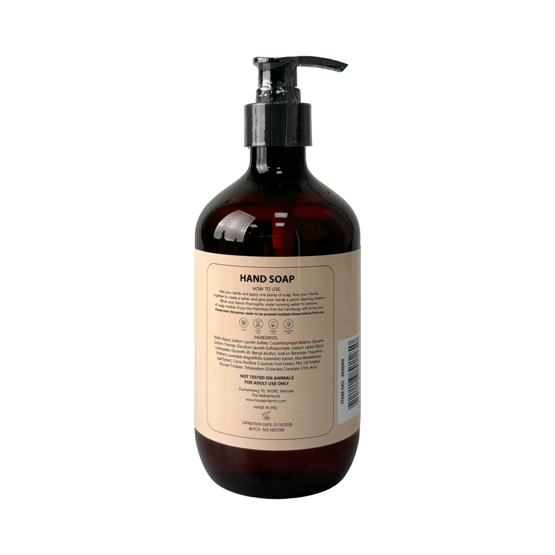 HOUSEVITAMIN HANDZEEP VEGAN AMBER 530 ML