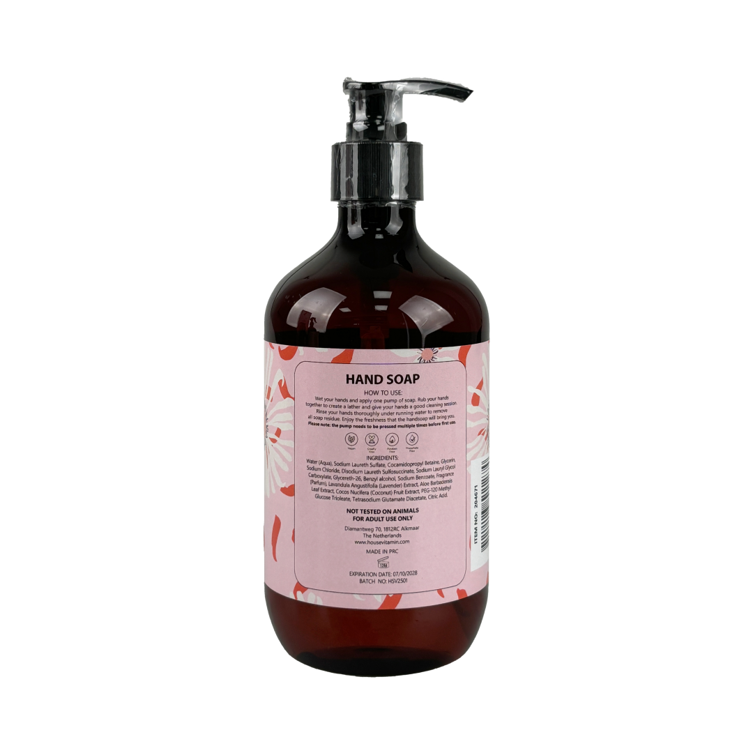 HOUSEVITAMIN HANDZEEP VEGAN PEONY BLUSH 530 ML