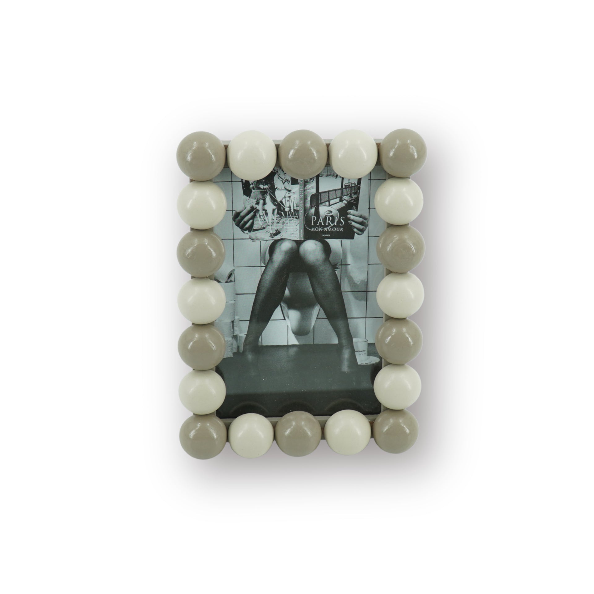 HOUSEVITAMIN FOTOLIJST BUBBLES MDF ZAND/TAUPE 18,5 × 13,5 CM