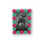 HOUSEVITAMIN FOTOLIJST BUBBLES MDF NEONROZE/MINT 18,5 × 13,5 CM