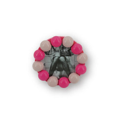 HOUSEVITAMIN FOTOLIJST BUBBLES MDF LICHTROZE/NEONROZE 14,5 CM