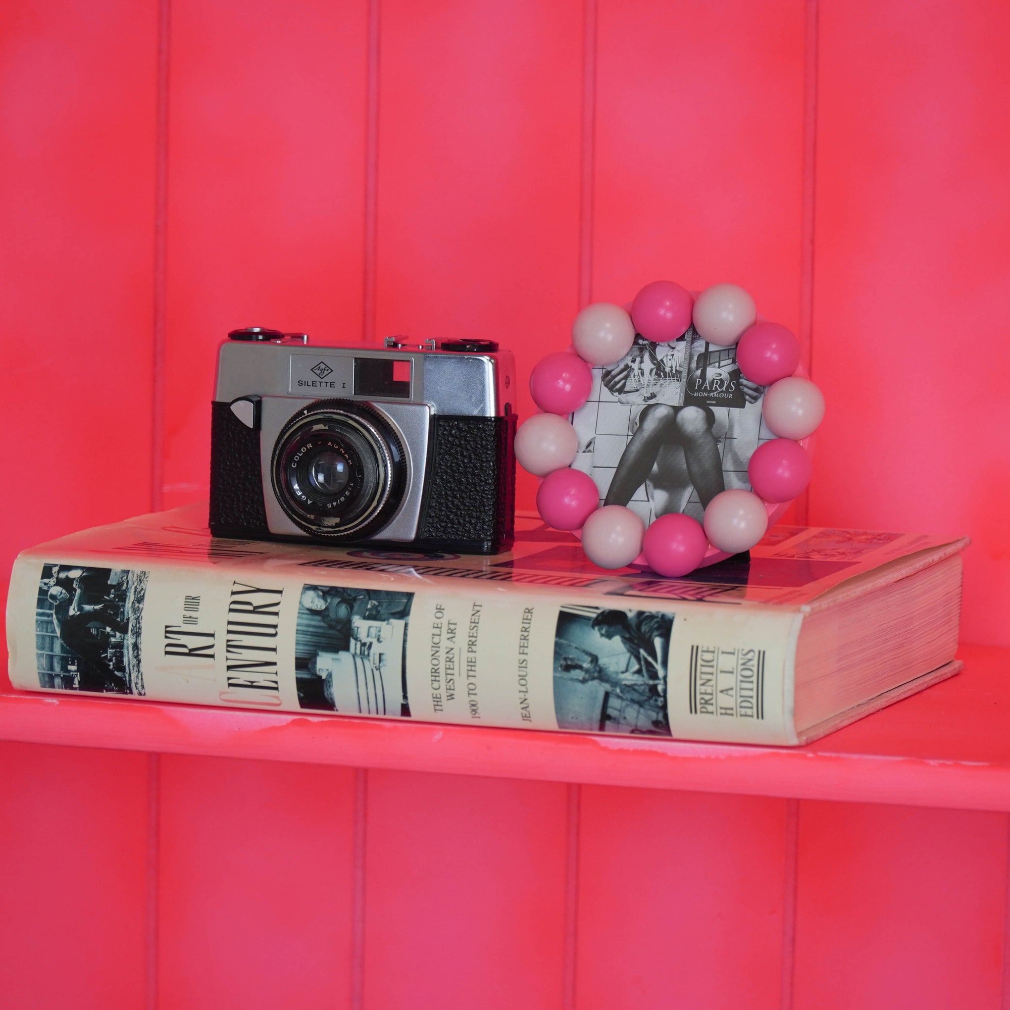 HOUSEVITAMIN FOTOLIJST BUBBLES MDF LICHTROZE/NEONROZE 14,5 CM