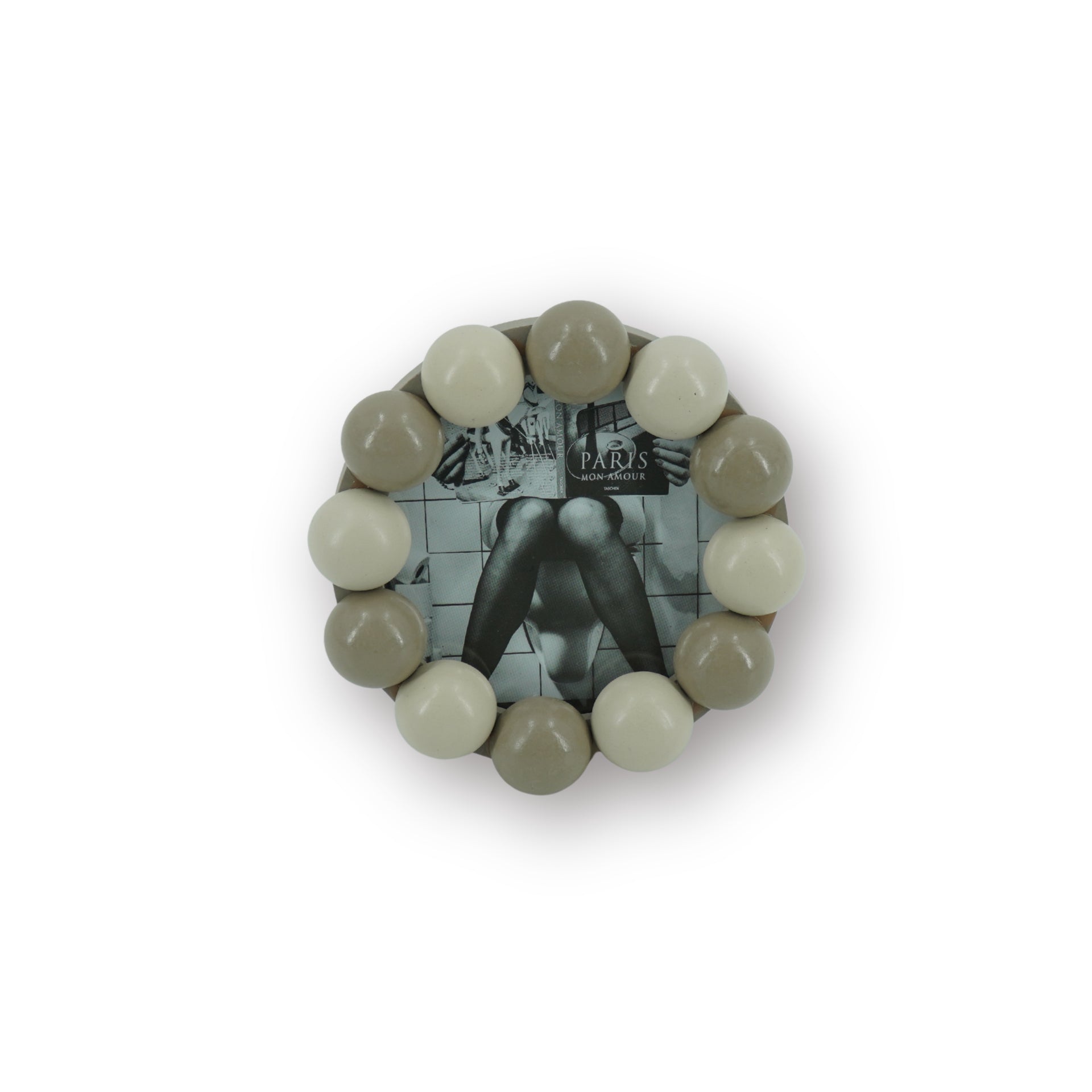 HOUSEVITAMIN FOTOLIJST BUBBLES MDF ZAND/TAUPE 14,5 CM