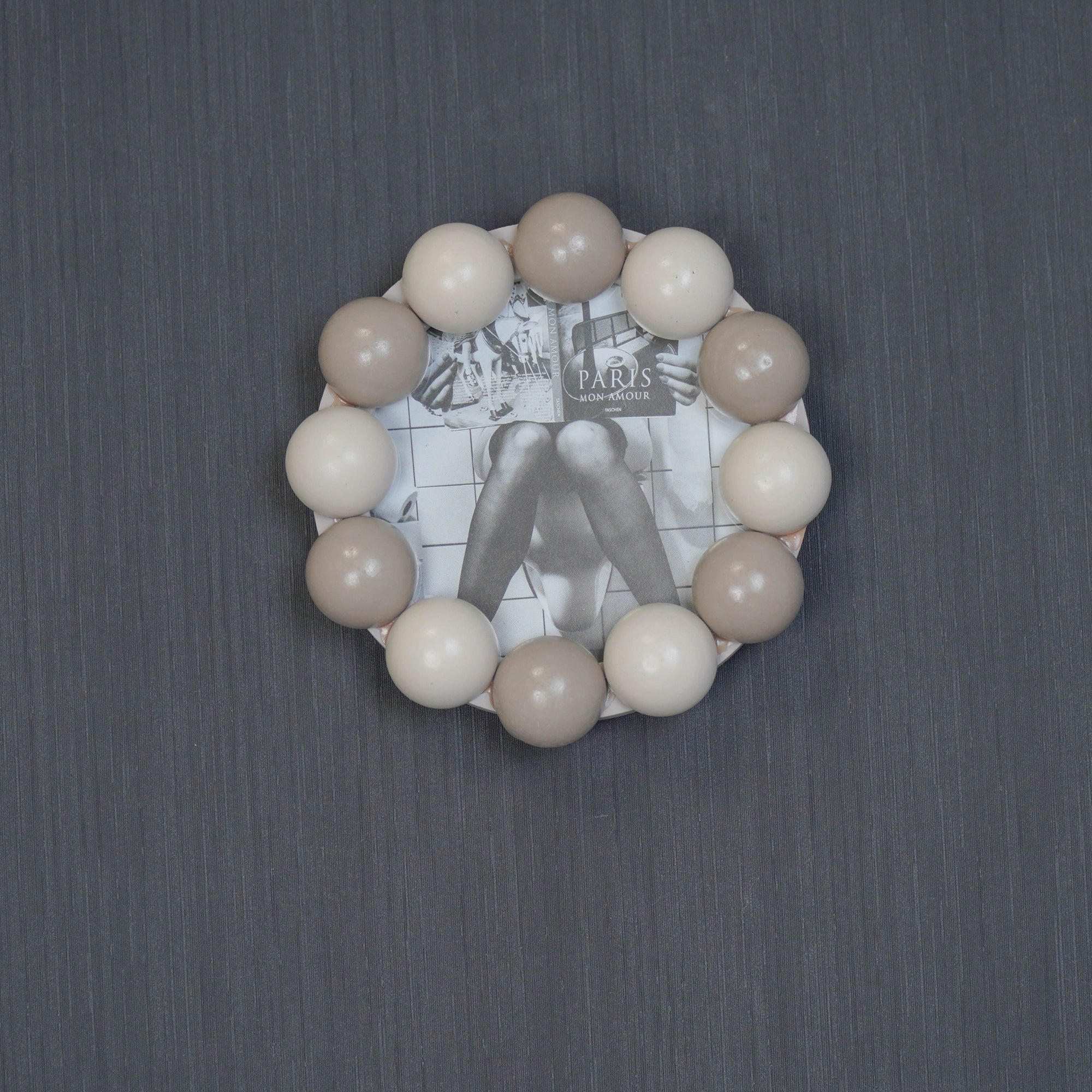 HOUSEVITAMIN FOTOLIJST BUBBLES MDF ZAND/TAUPE 14,5 CM