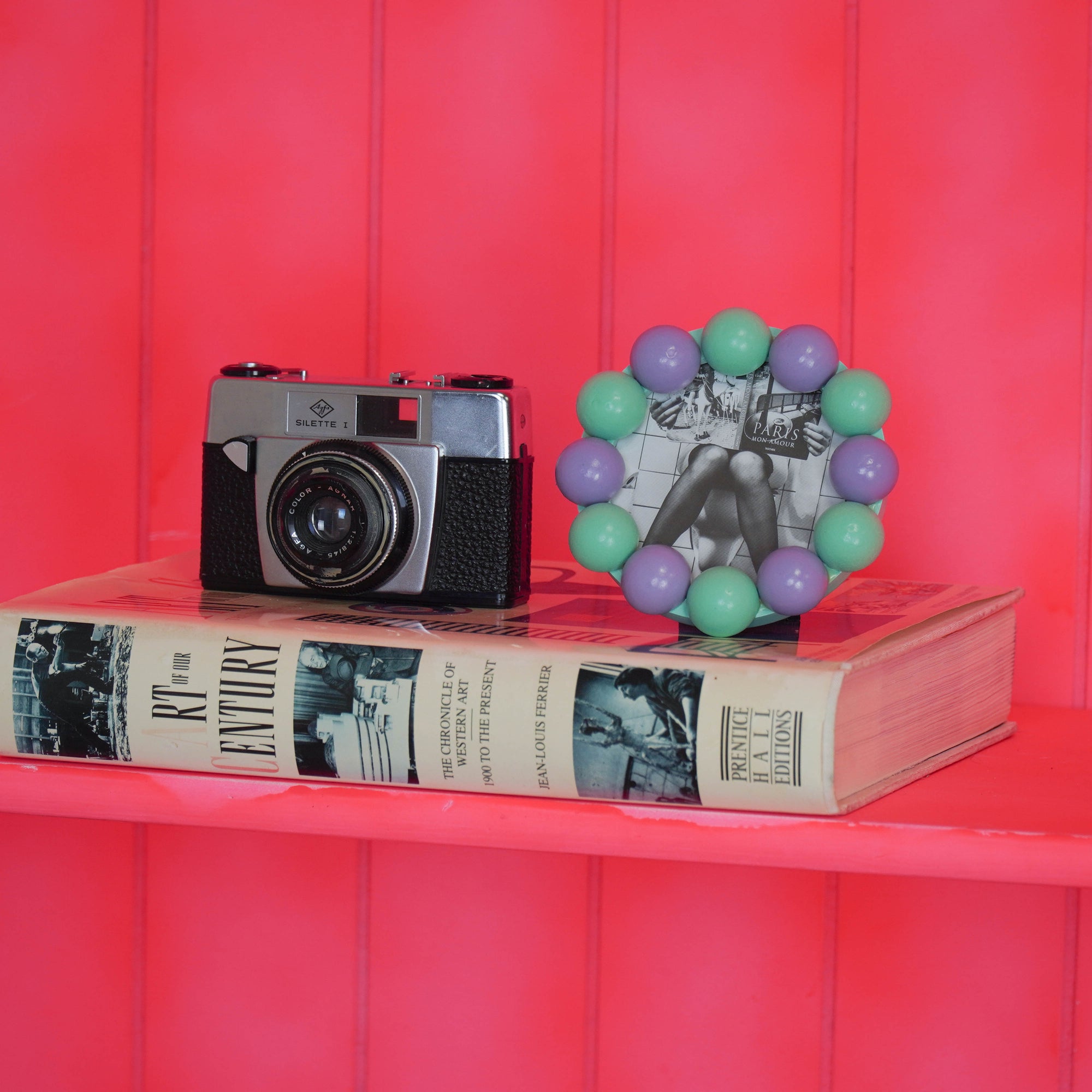 HOUSEVITAMIN FOTOLIJST BUBBLES MDF LILA/MINT 14,5 CM