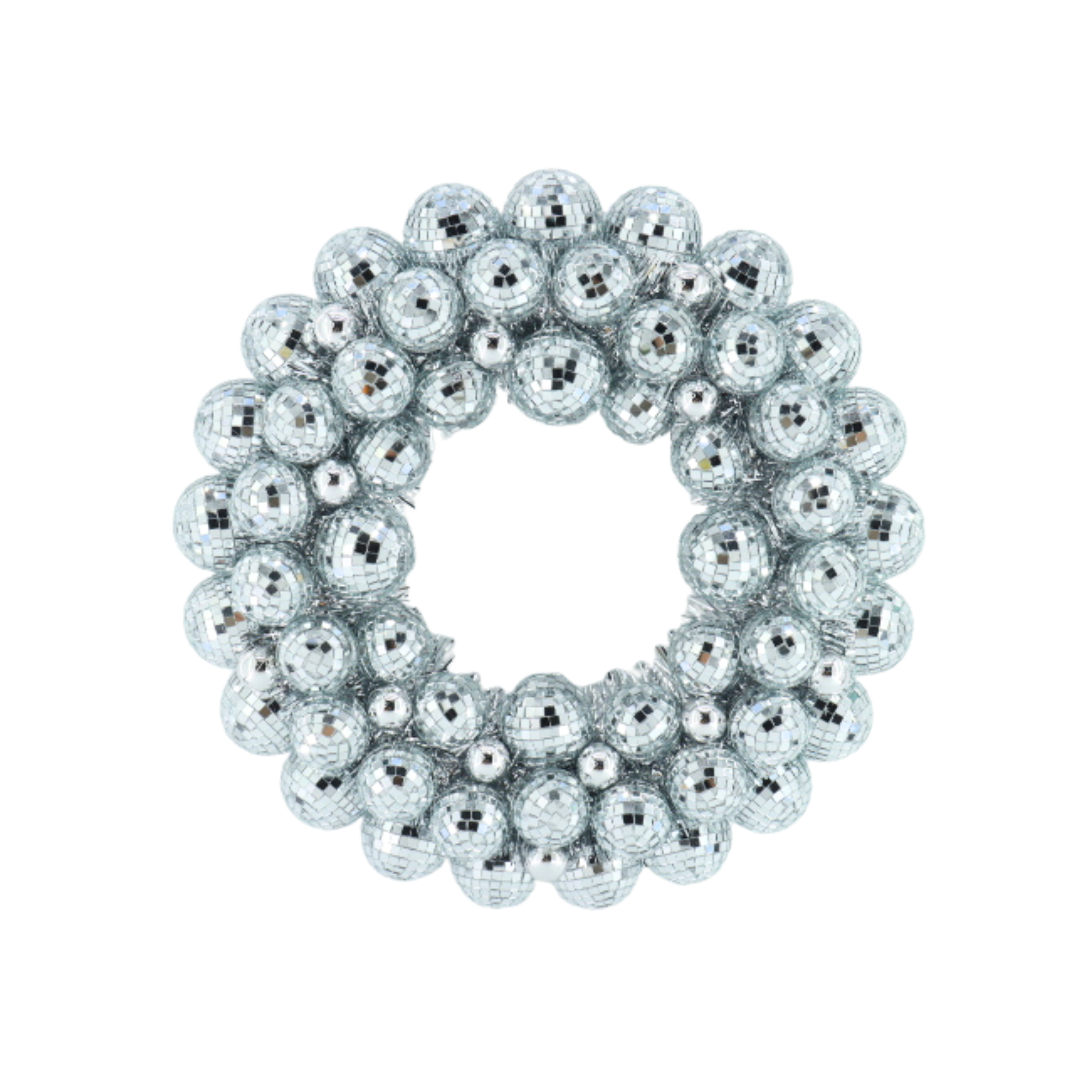 HOUSEVITAMIN KERSTKRANS DISCO KUNSTSTOF ZILVER 40 CM