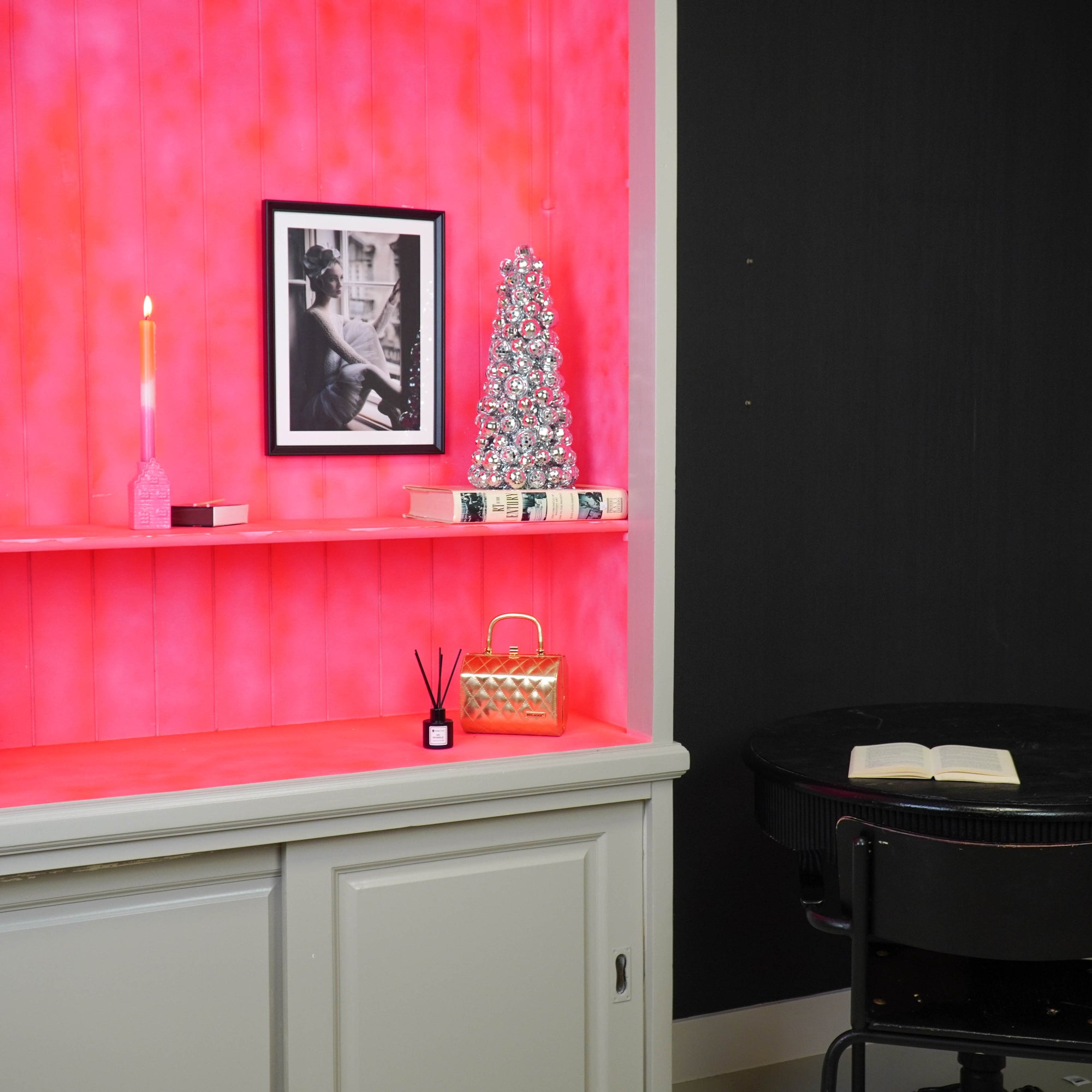 HOUSEVITAMIN DECORATIEVE KERSTBOOM DISCO KUNSTSTOF ZILVER 42 CM
