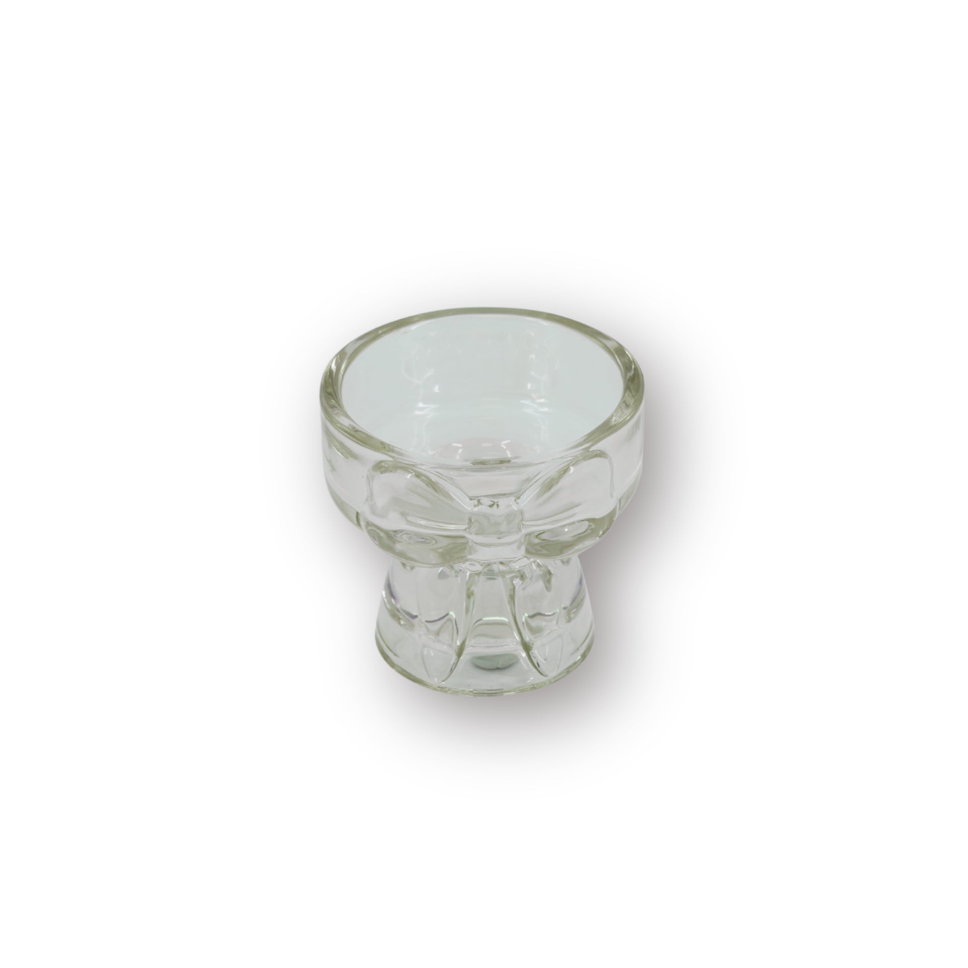 HOUSEVITAMIN KAARSEN- & THEELICHTHOUDER BOW GLAS BRUIN 7,5 CM