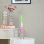 HOUSEVITAMIN KAARS- EN THEELICHTHOUDER BOW GLAS BRUIN 9,5 CM
