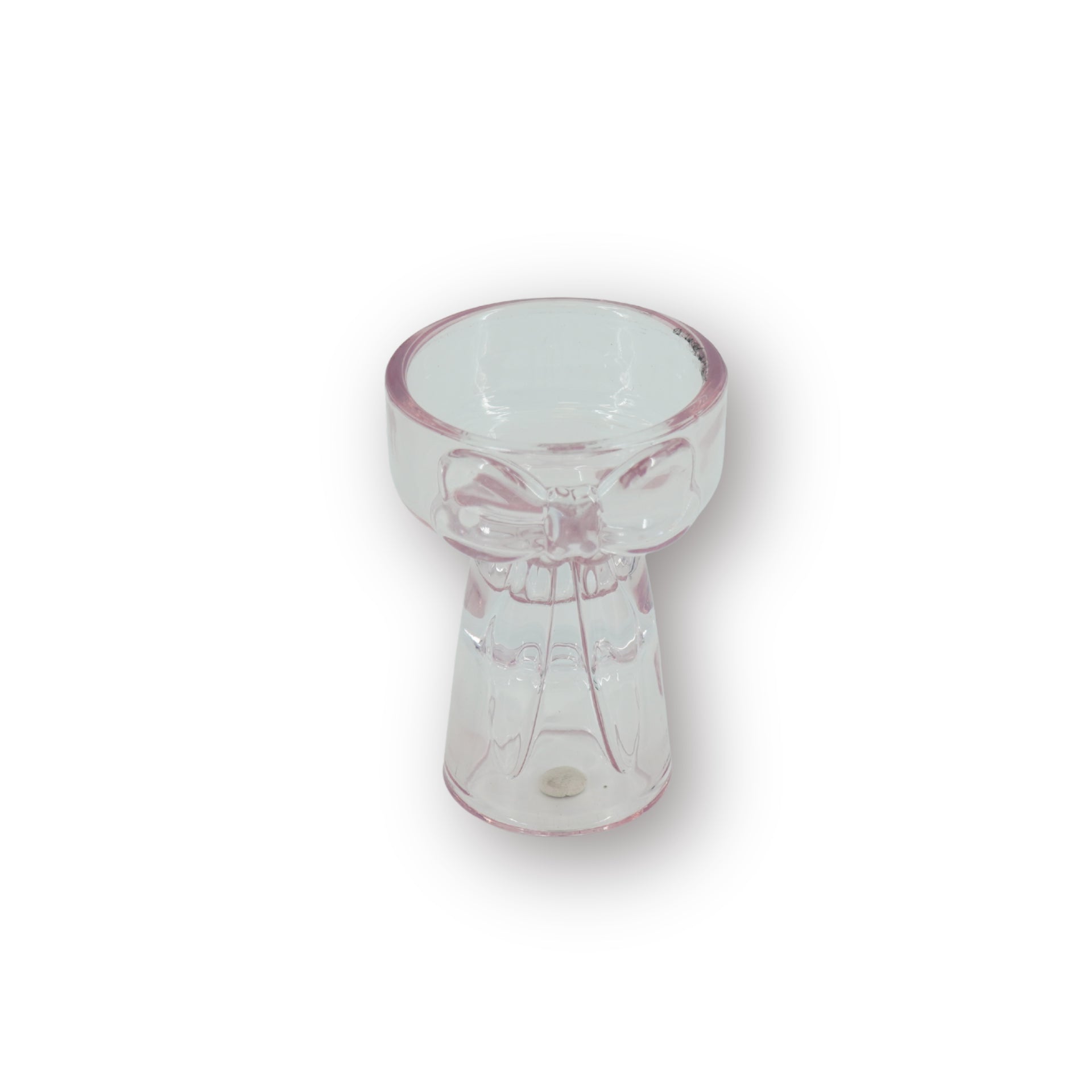 HOUSEVITAMIN KAARSEN- & THEELICHTHOUDER BOW GLAS ROZE 9,5 CM