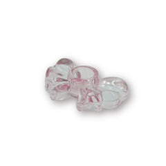 HOUSEVITAMIN KANDELAAR BOW GLAS ROZE 9,5 CM