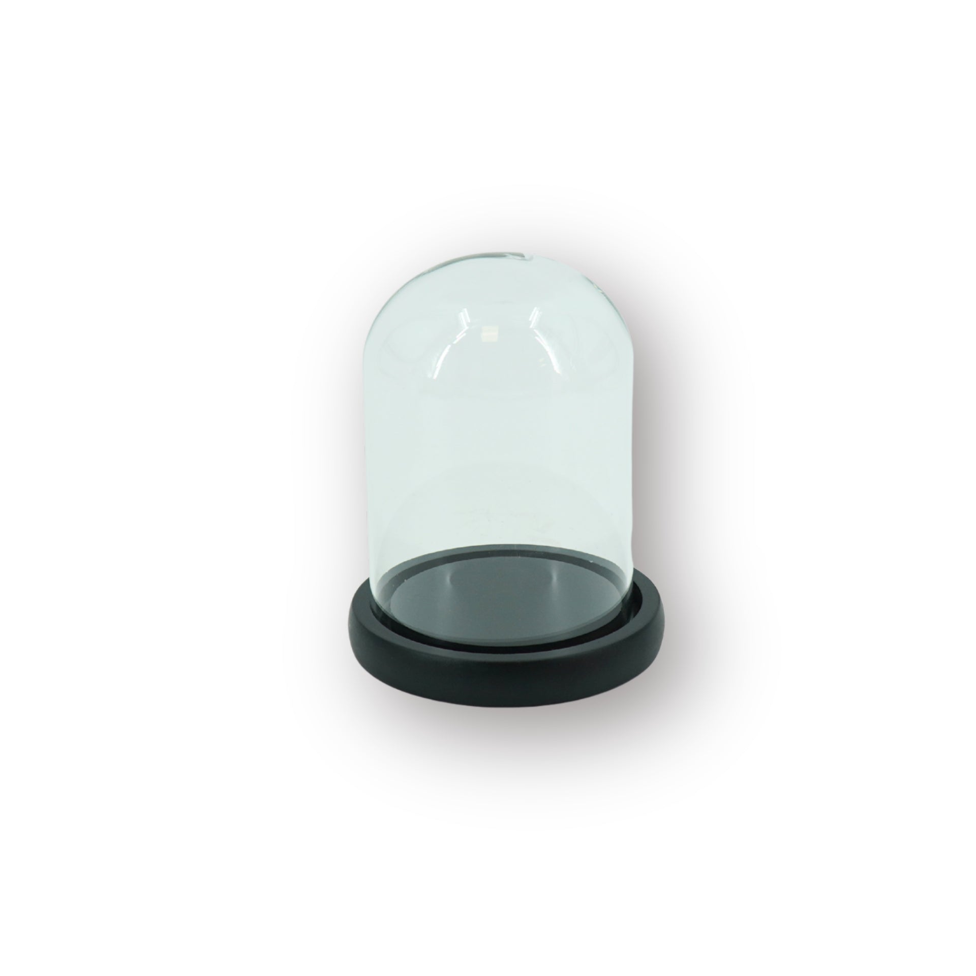 HOUSEVITAMIN DECORATIEVE STOLP GLAS/HOUT ZWART 15 CM