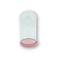HOUSEVITAMIN DECORATIEVE STOLP GLAS/HOUT LICHTROZE 32 CM