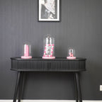 HOUSEVITAMIN DECORATIEVE STOLP GLAS/HOUT LICHTROZE 32 CM