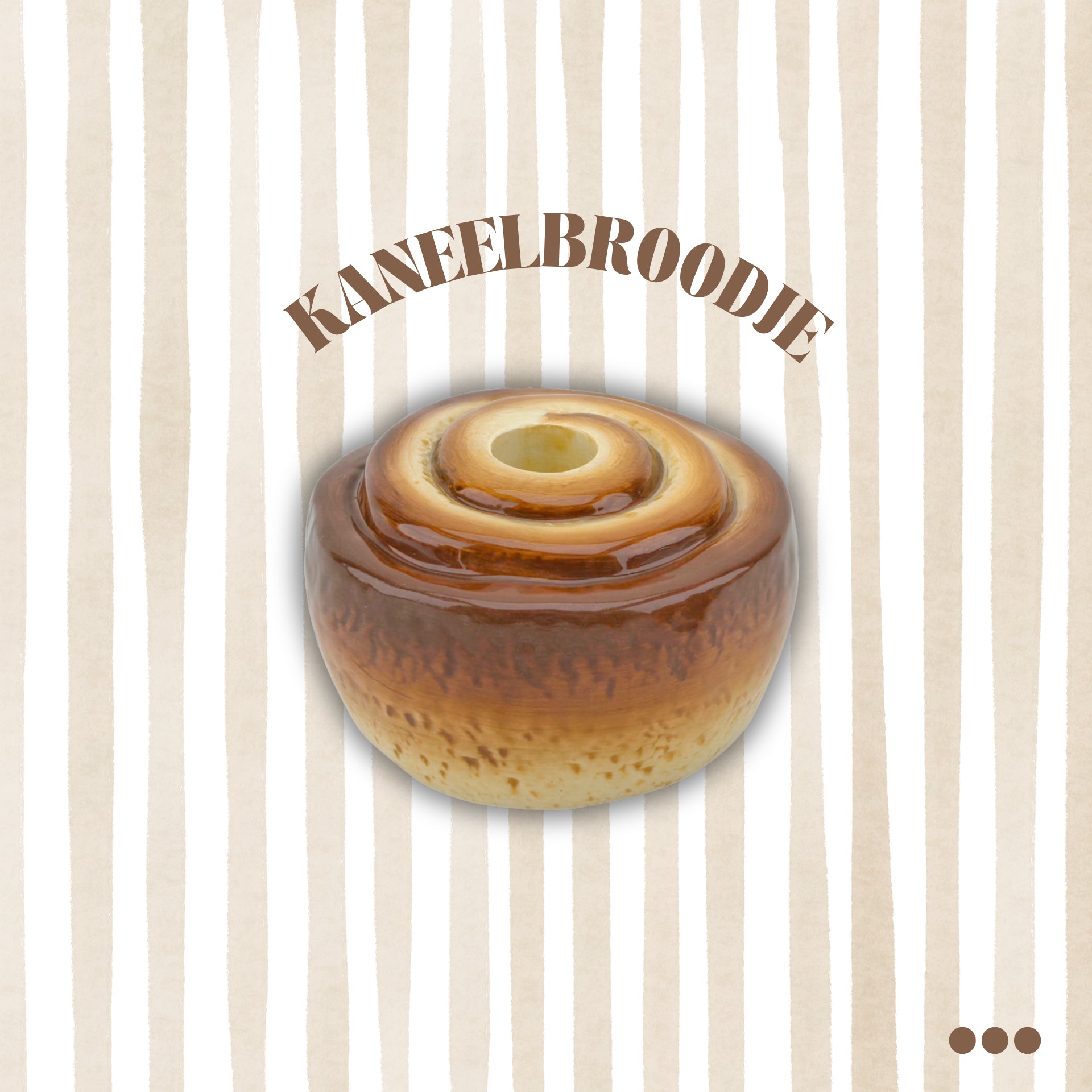 HOUSEVITAMIN KANDELAAR CINNAMON BUN DOLOMIET BRUIN 11 CM