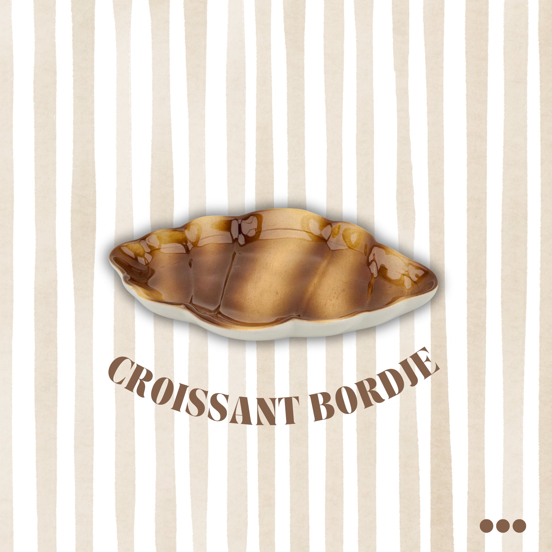 HOUSEVITAMIN BORD CROISSANT BRUIN 20 × 13,5 CM