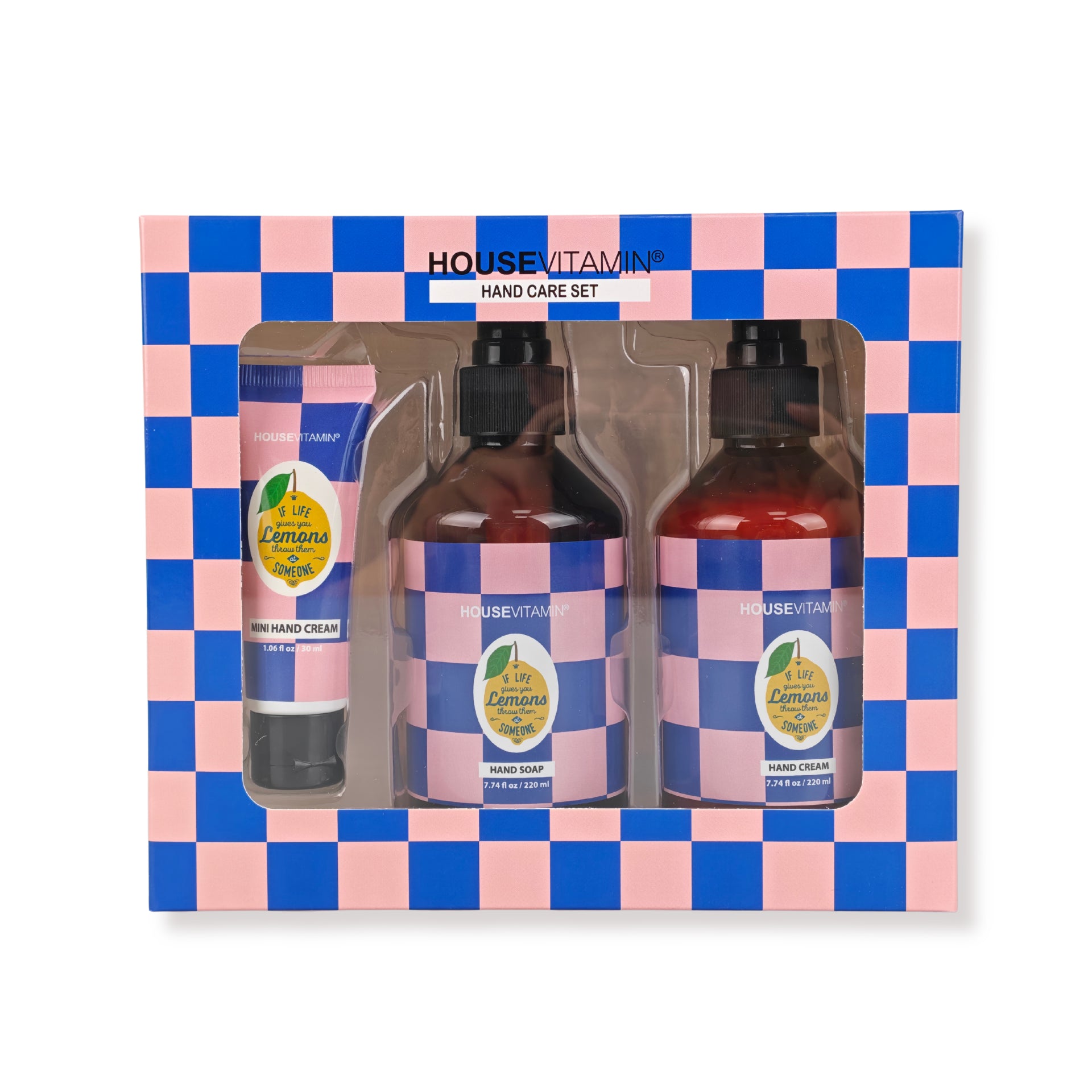 HOUSEVITAMIN HANDVERZORGINGSSET LEMON/BERGAMOT/BASIL 18,5 × 6,5 × 16,5 CM
