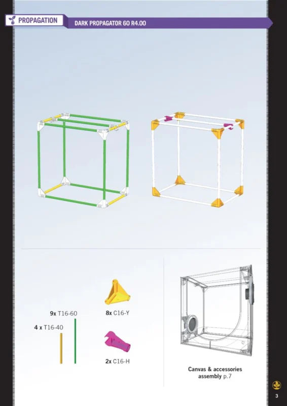 SECRET JARDIN DP60 R4.00 DARK PROPAGATOR 60 X 40 X 60 CM