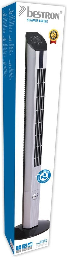  DFT430 DESIGN TOWER VENTILATOR 107 CM ZILVER 50 WATT