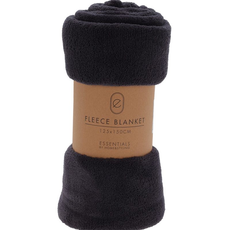Fleece Deken - 125X150 - Donkergrijs