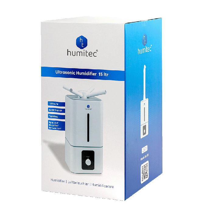 HUMITEC® LUCHTBEVOCHTIGER 15 LITER 1350ML/H INDUSTRIEEL