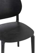Stoel Basic polyester/fineer zwart - Tuincentrum Lopik