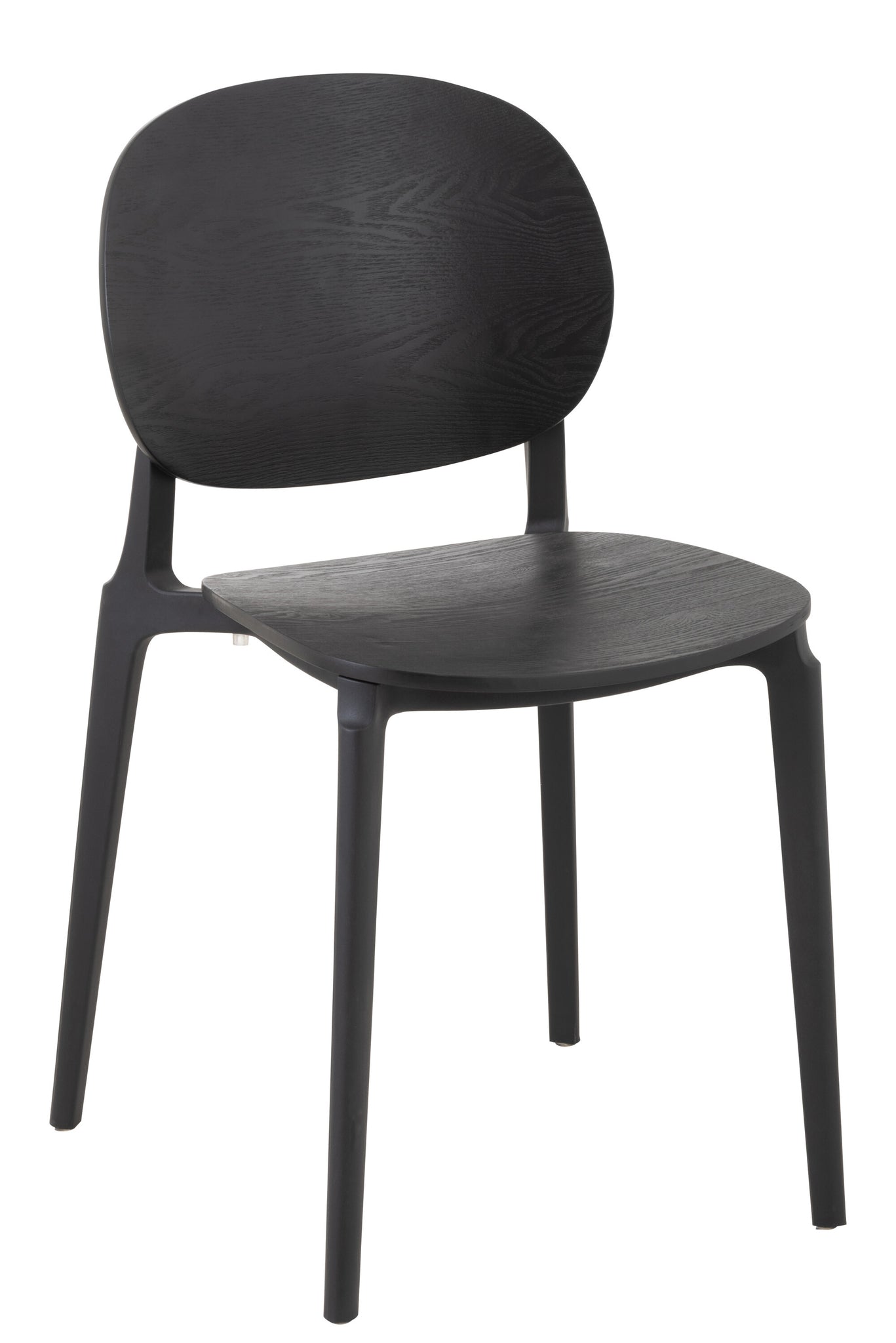 Stoel Basic polyester/fineer zwart - Tuincentrum Lopik