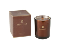 Scented Candle Excellent Siberia Fir Brown Medium-80U - Tuincentrum Lopik