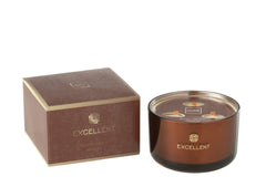 Scented Candle Excellent Siberia Fir Brown Large-40U - Tuincentrum Lopik