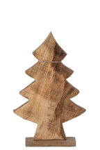 J-Line decoratieve kerstboom Pine Tree Bow mangohout groen/naturel medium 35 cm