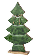 J-Line decoratieve kerstboom Pine Tree Bow mangohout groen/naturel large 46 cm