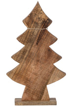 J-Line decoratieve kerstboom Pine Tree Bow mangohout groen/naturel large 46 cm