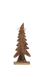 J-Line decoratieve boom Pine Tree Bow mangohout naturel/wit 38 cm