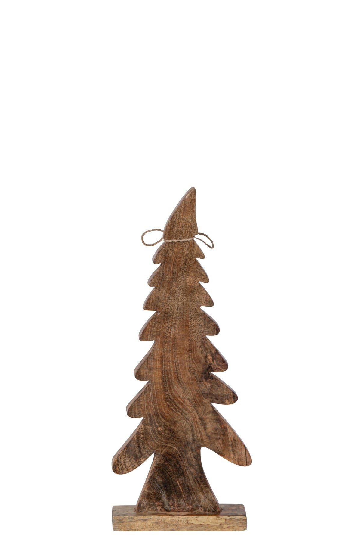 J-Line decoratieve boom Pine Tree Bow mangohout naturel/wit 38 cm